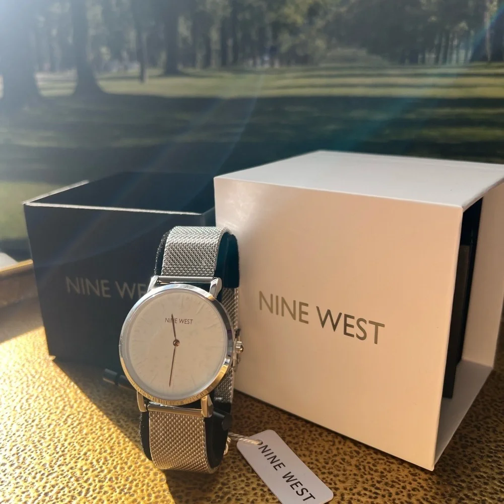 Nine West Liana Watch New In Box Adjustable Mesh Band Women